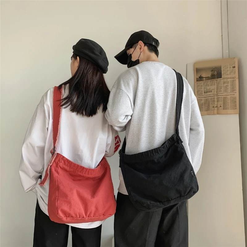 Women Bag Large Capacity Crossbody Bag Canvas Bag Casual Bag Aesthetic Shoulder Bag Grunge Bag for Travel
