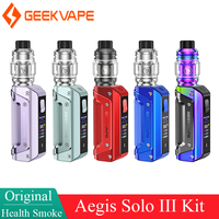 Original GeekVape Aegis Solo III 3 Kit 100W Mod 5.5ml Z Sub Ohm 2021 Tank Fit Z Coil Electronic Cigarette 18650 Vape