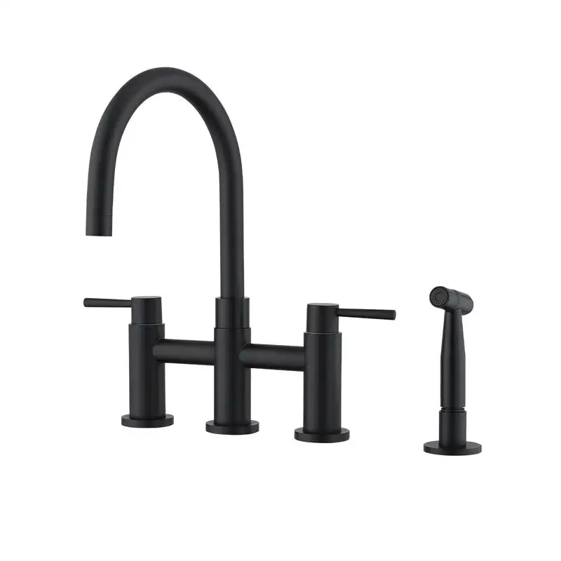

Double Handle Kitchen Faucet with Side Spray