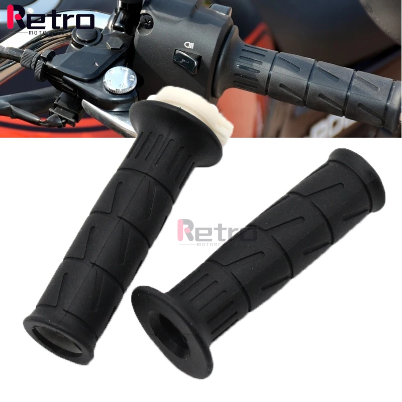 

Universal 7/8" 22mm Motorcycle Accessories OEM Rubber Handle Grips Handle Glue Throttle Handlebar For kawasaki
