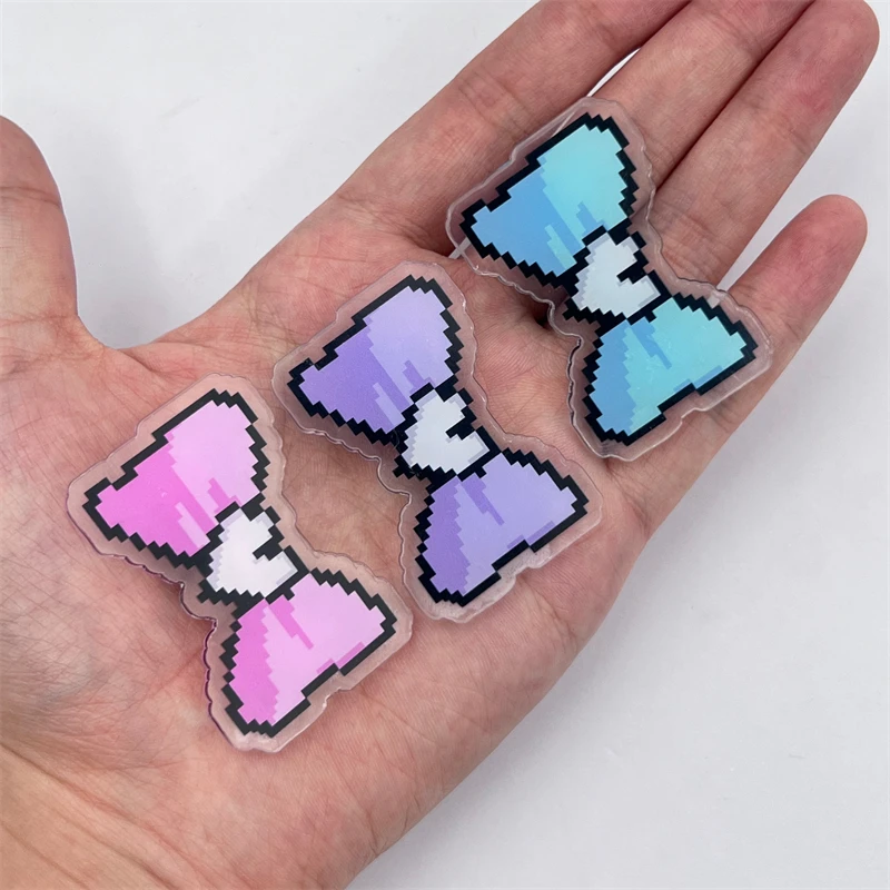 Gra NEEDY GIRL OVERDOSE KAnge Ame Rain Cosplay spinki do włosów kolorowa muszka akrylowe spinki do włosów biżuteria 3 sztuk/zestaw akcesoria do nakrycia głowy