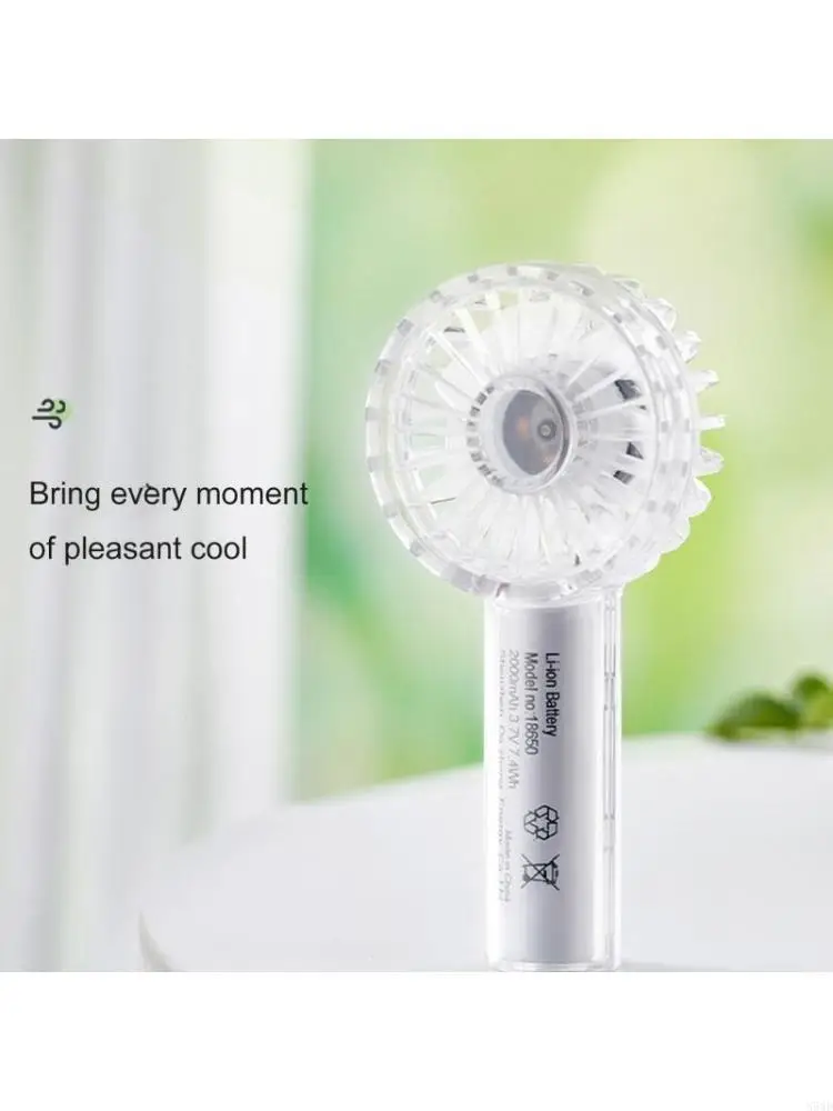 

Mini Fan Rechargeable Fan 2000mah 3 Speed Cooling Portable Mini Fan for Women N58D