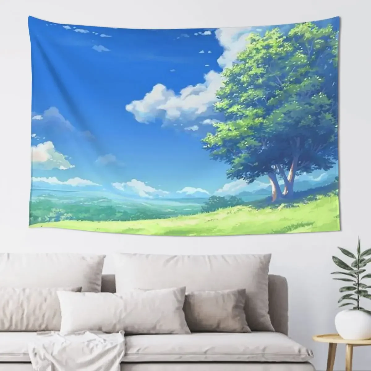 

Anime Green Grassy Isekai Fantasy Hill Tapestry Outdoor Decoration Home Decorating Home Decoration Tapestry