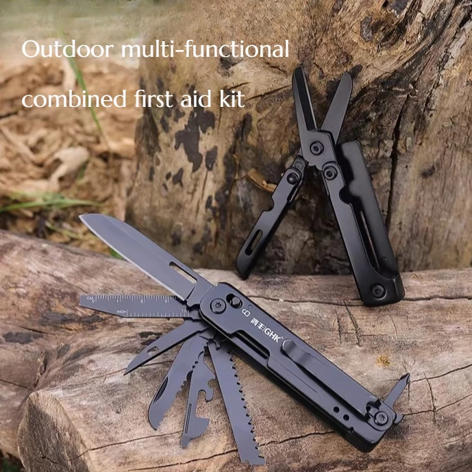 

Outdoor Multifunctional Camping Survival Emergency Equipment - Compact Practical Folding Vehicle-mounted First Aid Kit