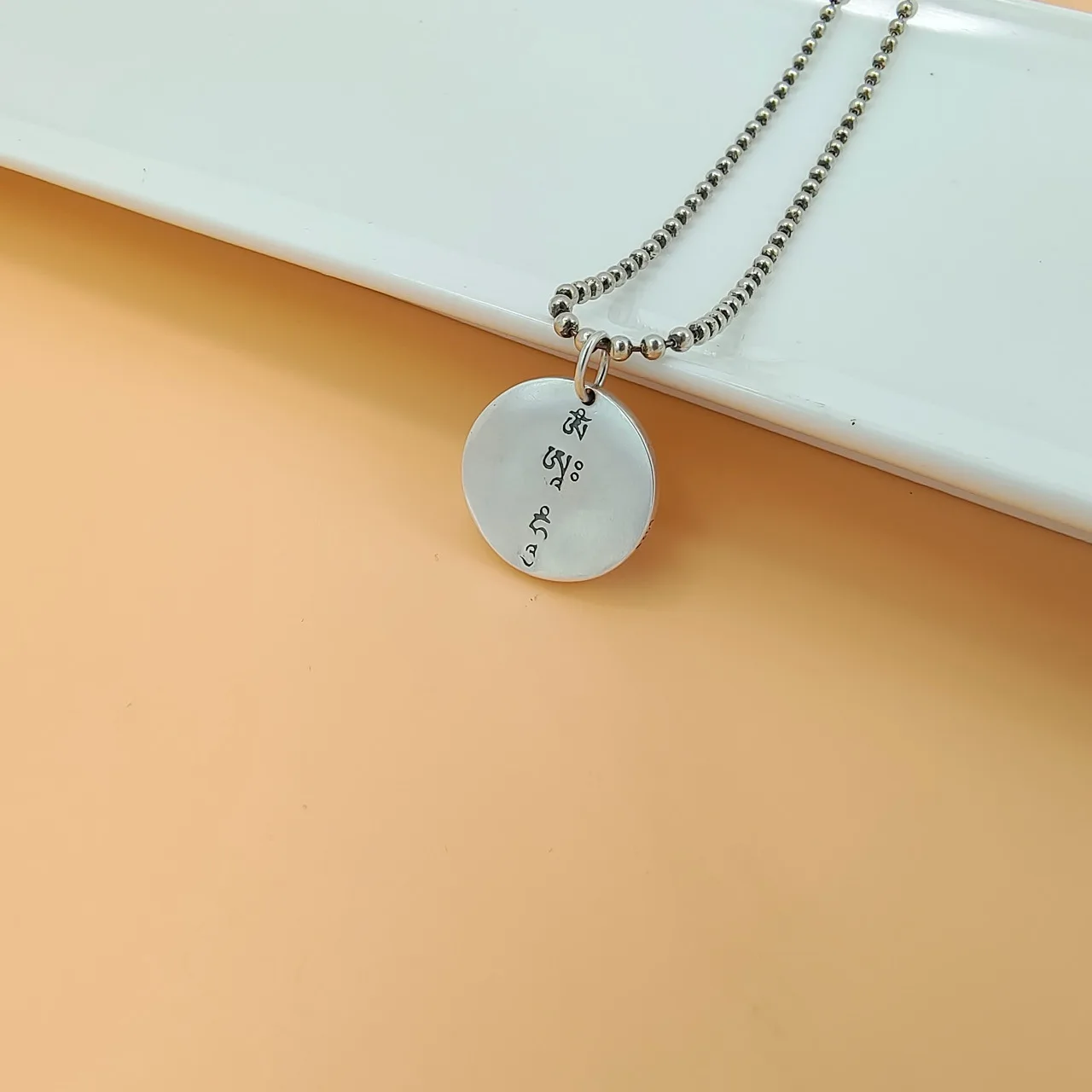 New S925 Sterling Silver personalized retro matte Tibetan zakiram pendant for men and women