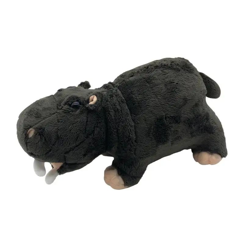 Stuffed Animal Cute Hippo Stuffed Plush Zoo Family Plush Toy Party Decor 9.84 Inches Home Decoration Pillow For Home Kitchen