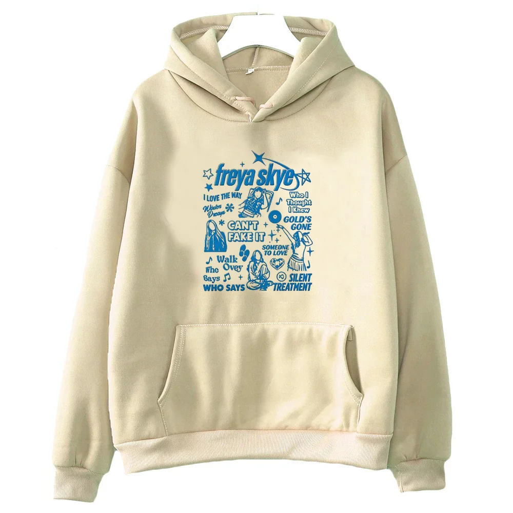 Freya Skye hoodies fashion tops y2k 2026 hip hop winter warm Female Pockets
