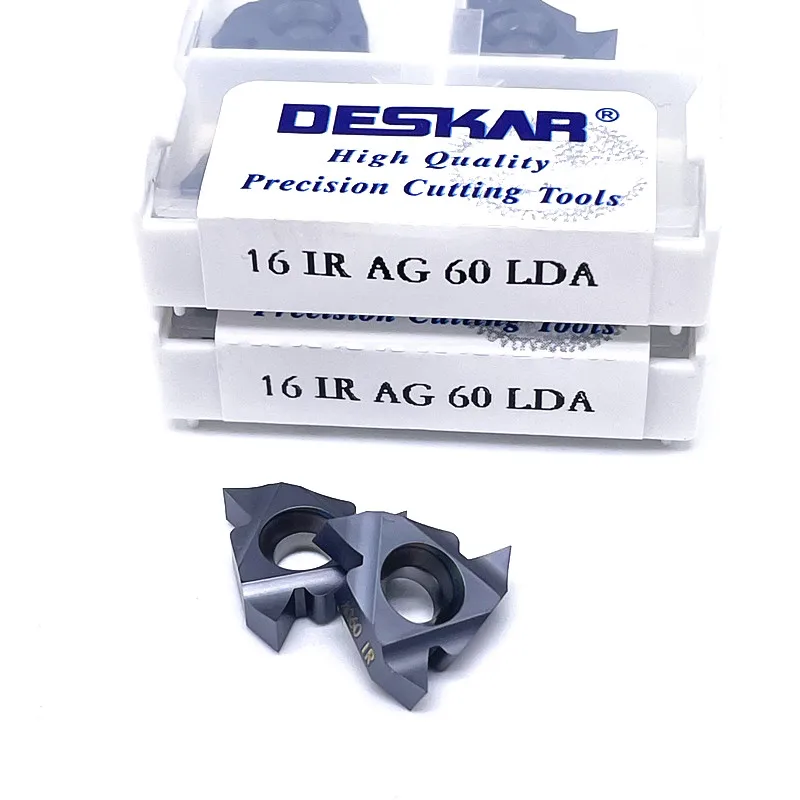 16er ag55 ag60 lda ldc 16ir ag55 ag60 lda ldc carboneto cnc torno lâmina de corte pvd + cvd revestido inserção rosqueada de alta qualidade