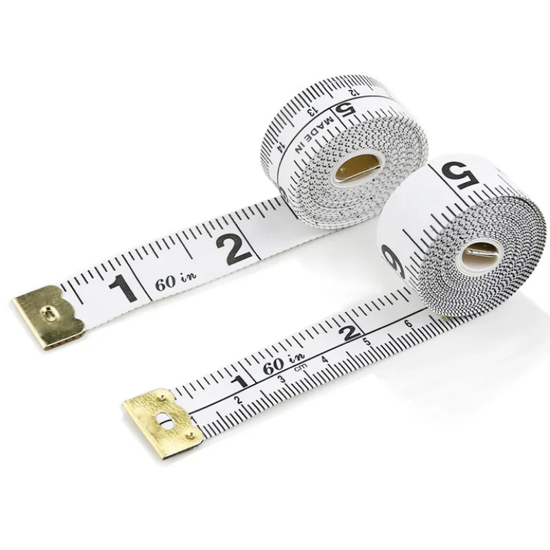 Black Portable Tape Measure Body Measuring Ruler Sewing Tailor Mini Soft Flat Ruler Centimeter Meter Measuring Tape 150cm/60inch