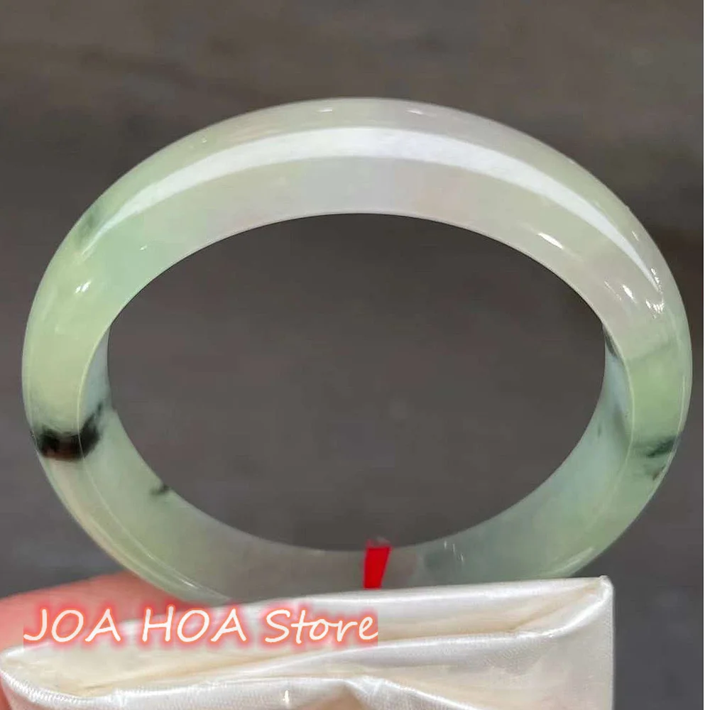 

New Jadeite Ice Waxy Perfect Bracelet Original Ecological Pattern Floating Flower Quality Bangle Exquisite Handring Fine Jewelry