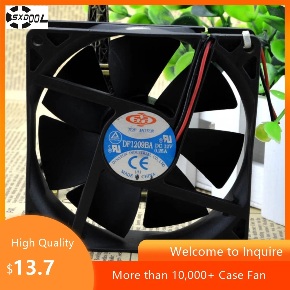 For Top Motor DF1209BA 9025 12V 0.25A Dual Ball Bearing Cooling Fan for Electronics, Servers, and PC Cases