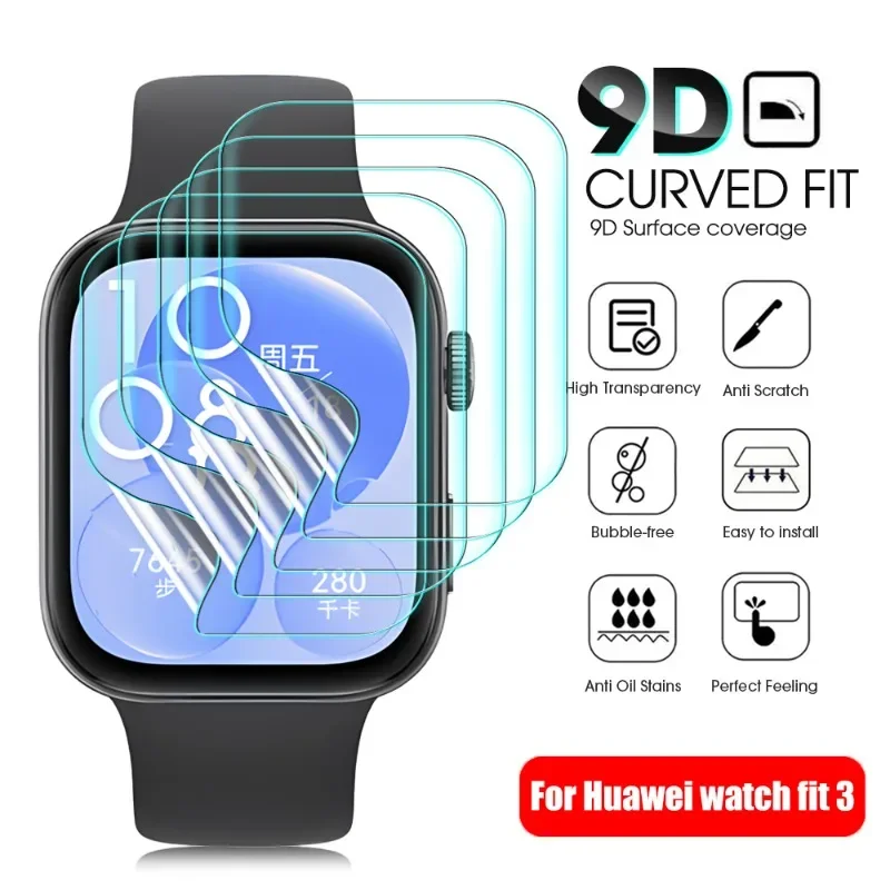 For Huawei Watch Fit 3 Screen Protectors Clear Anti-scratch Protective Film for Huawei Watch Fit3 Smartwatch Film Accessories