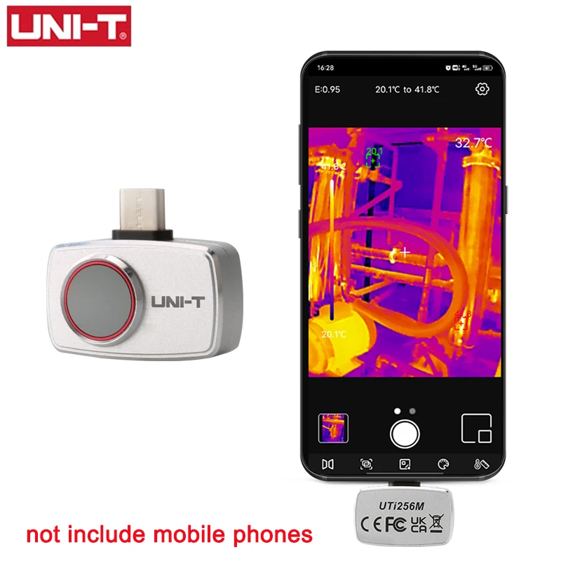 UNI-T Type-C IR Infrared Imaging UTi256M UTi260M Thermal Camera 256x192 Mobile Phone PCB Circuit HVAC Motor Heat Loss Inspecti