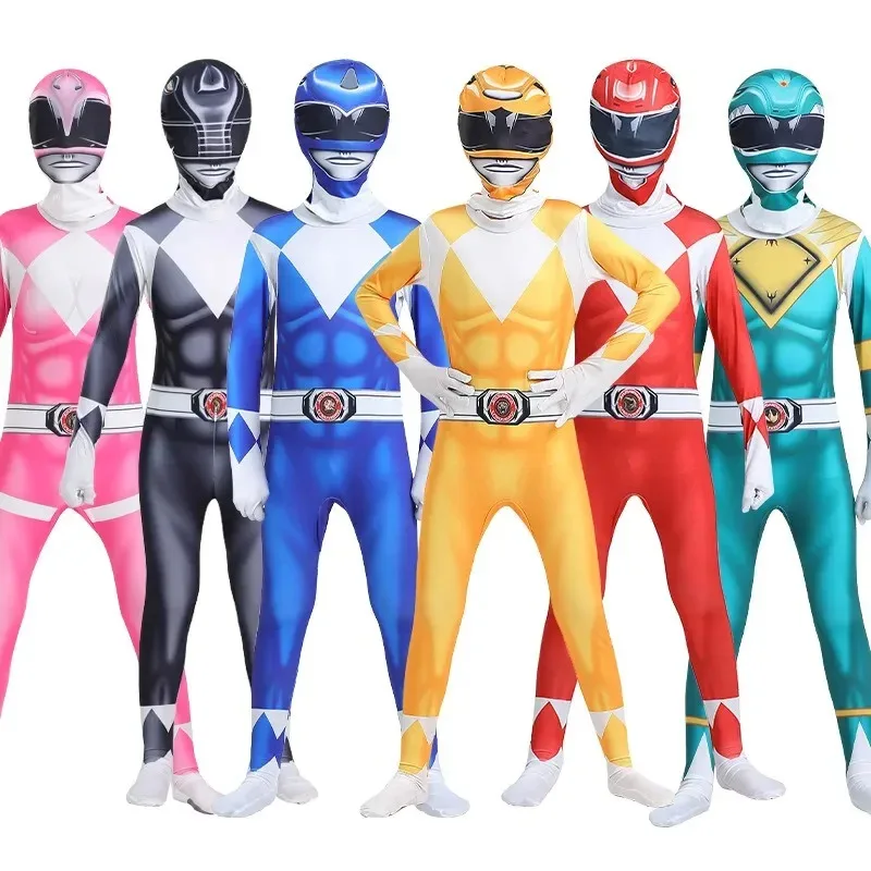 

New Power Samurai Sentai Shinkenger Rangers Costume Adult Kids Superhero Cosplay Halloween Birthday Party Zentai Jumpsuit Suit