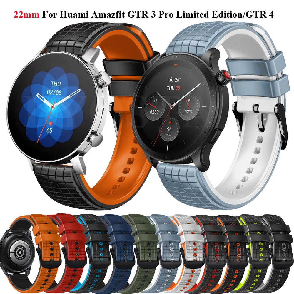 For Huami Amazfit GTR 3 Pro Limited Edition Strap Silicone Watchband Replacement Wrist Bracelet 22mm Band For Amazfit GTR 4/47mm