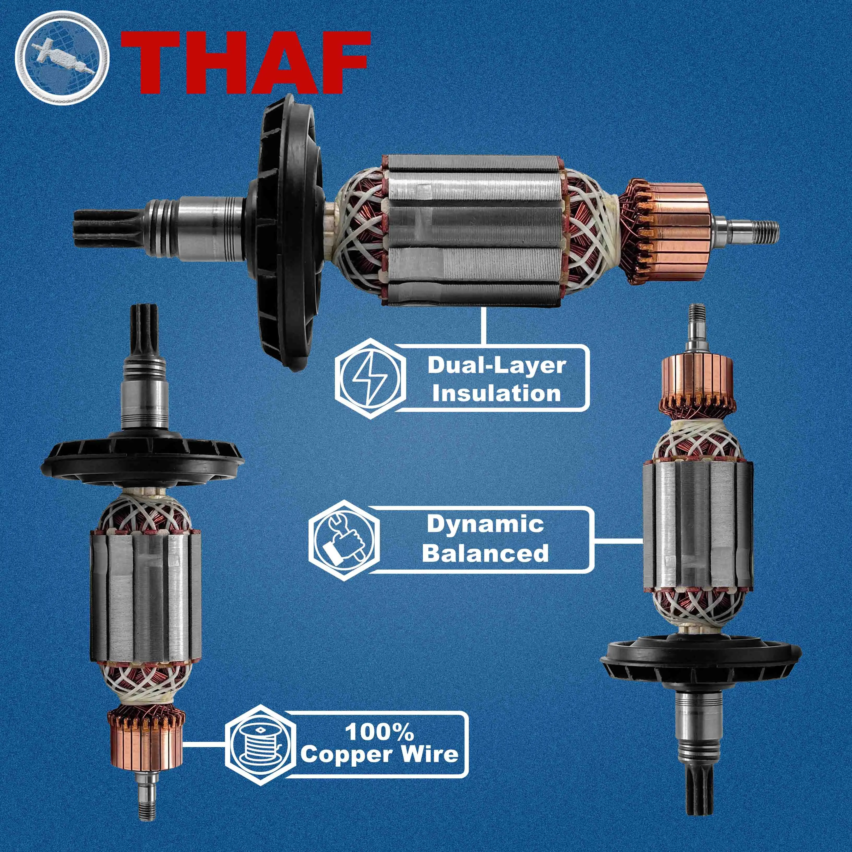 AC 220V 240V GBH7-46 GBH7DE Armature Rotor For BOSCH GBH7-46DE Hammer Drill Spare Parts Rotary Hammer GBH 7-46 DE GBH 7 DE