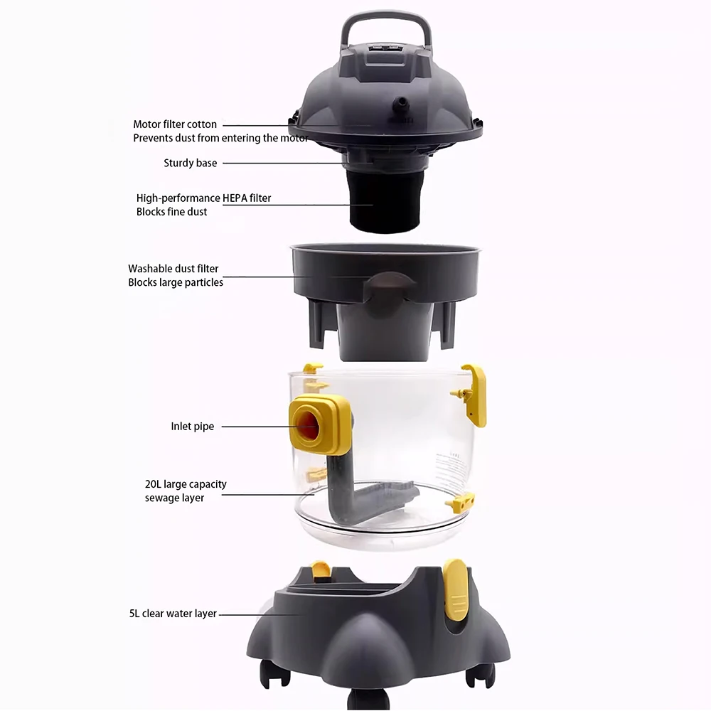 Professional Portable Six Cleaning Function In One Carpet Sofa Curtain Car Interior Mattress Vacuum Steam 1400W Cleaner Machine