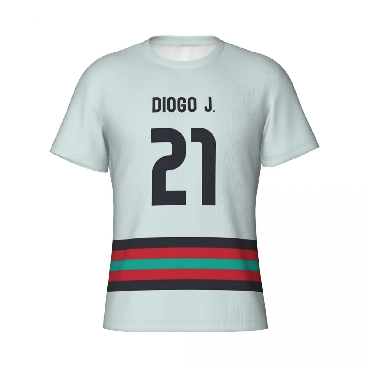 Freizeit Diogo Jota Portugal Away T-Shirts Männer Frauen Rundhalsausschnitt Polyester T-Shirt Kurzarm T-Shirts Geschenk Kleidung