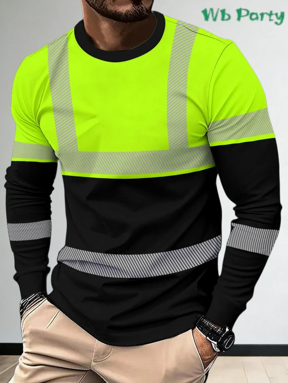 Men's 3D Printed Safety Work Clothes Long-sleeved T-shirts Daily Casual Work Wear Women's T-shirts 3D Printed Sport Shirts Y2k