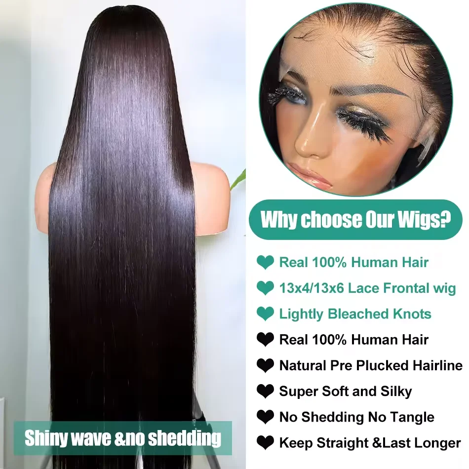 200 كثافة باروكة من شعر طبيعي مستقيم 13x4 HD الدانتيل الباروكات الأمامية 30 بوصة الدانتيل الجبهة الباروكات شعر الإنسان قبل قطعها مع شعر الطفل #4