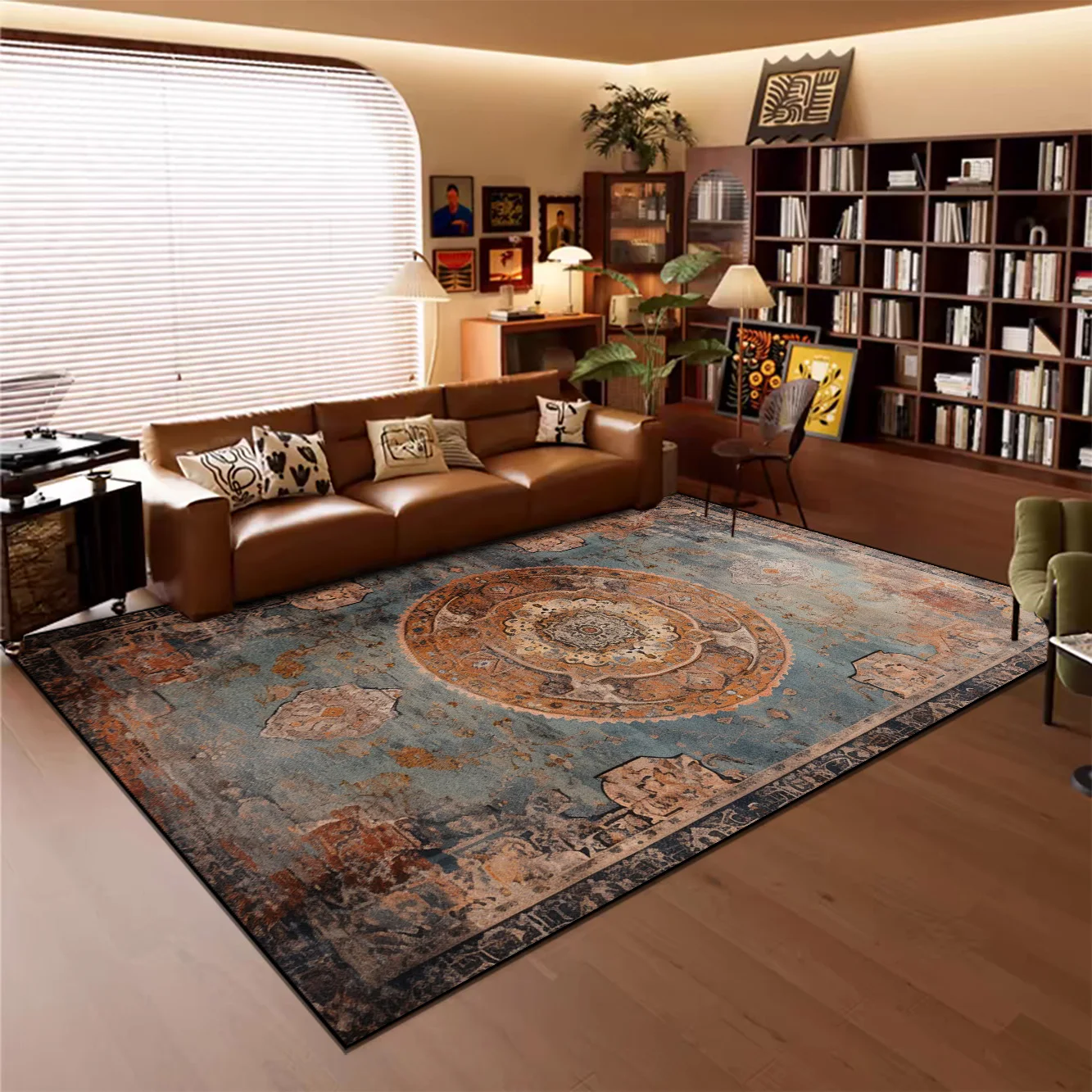 High-end Retro Persian Carpet for Living Room Decoration Home Old-fashioned Rugs Washable Large Area Room Mat Customizable Ковер