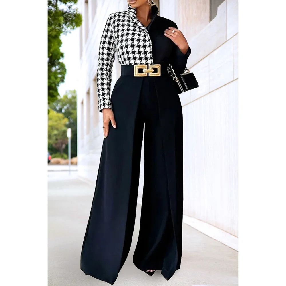 Plus Size Formal Pants Elegant Red Long Fall Winter Wide Leg Pants