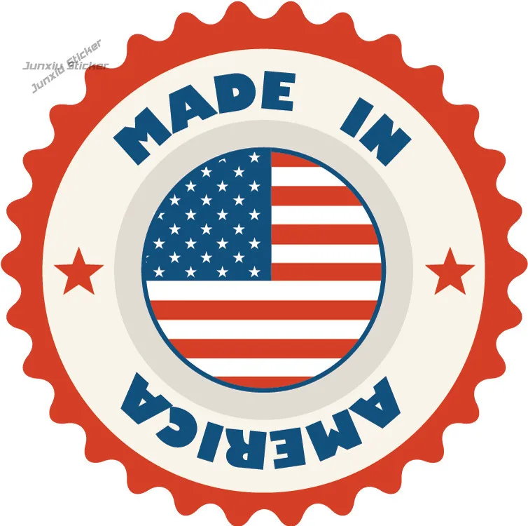 

Made In Usa Flag Car Bumper Sticker Bumper Laptop Book Fridge Helmet Accessories decal