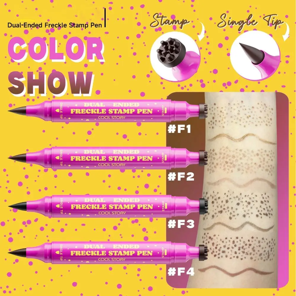 High Quality Dual-Ended Faux Freckle Stamp Smudge-proof Fast-drying Freckle Makeup Pencil Waterproof Natural Freckle Pen