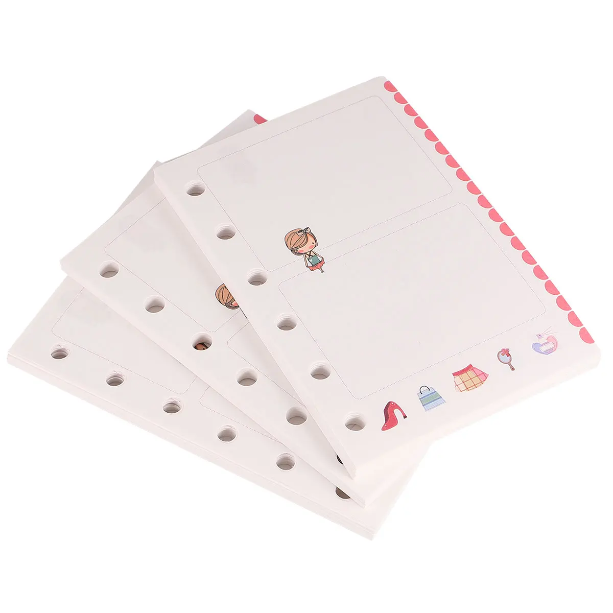 

Loose Leaf Paper 3 Pcs College Ruled Binder Hole Spiral Notebook Office Replacement Core Smooth Surface Writing Drawing