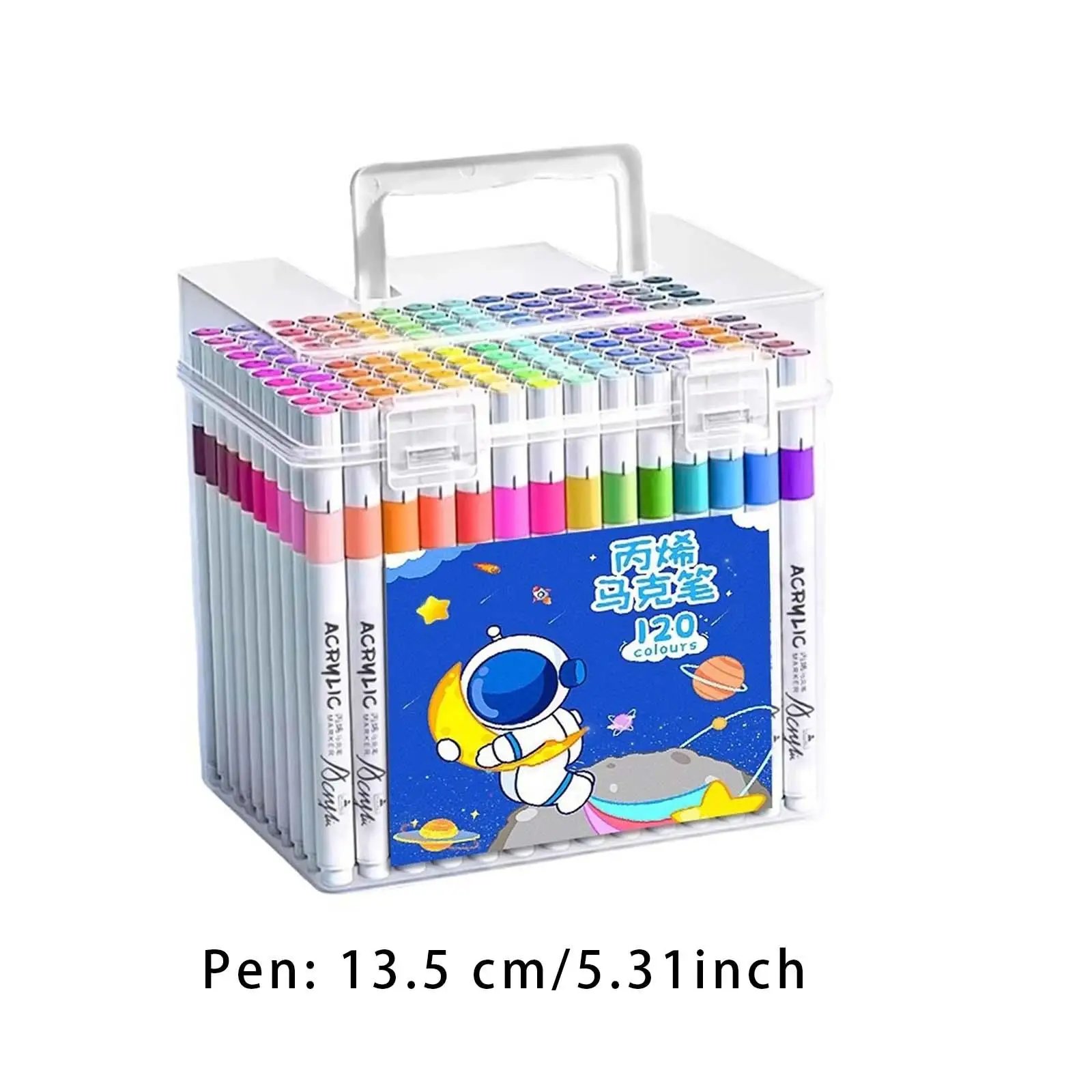 120 Pieces Acrylic Paint Markers with Storage Box for Window Metal Canvas