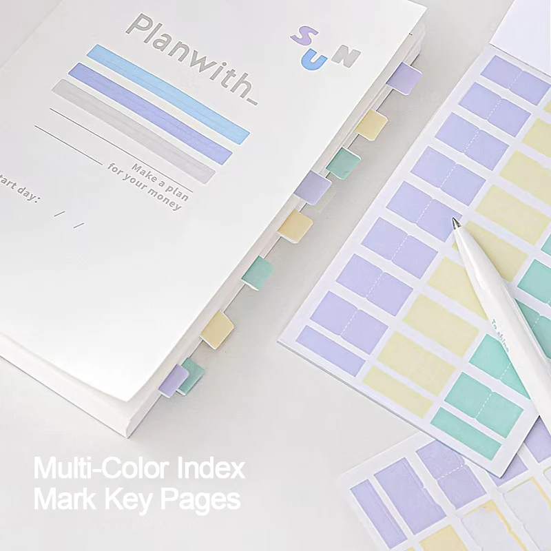 Etiqueta adhesiva multifuncional para llaves de aprendizaje, etiqueta de índice de clasificación, pegatina práctica, 1 ud.