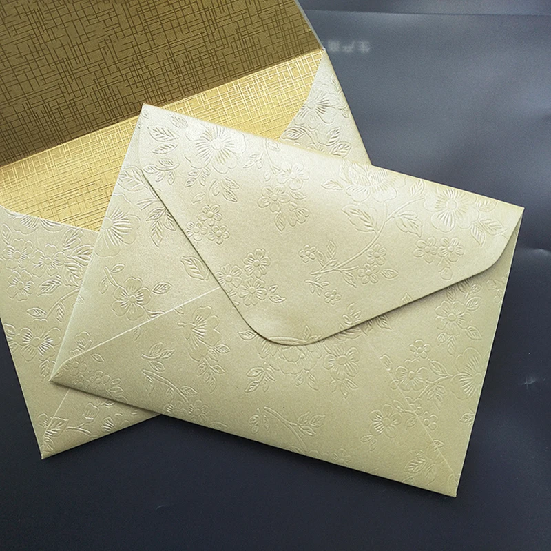 Sobres de papel con textura para pequeñas empresas, suministros de alta calidad, postales, sobres para invitaciones de boda, papelería, 10 Uds./lote