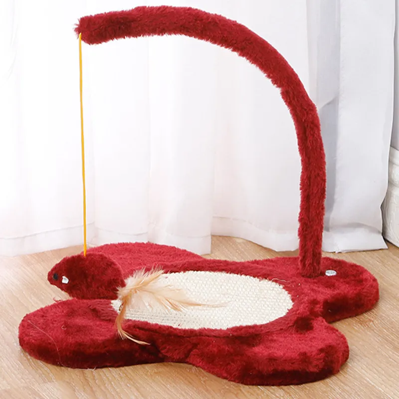 

Cat Climbing Frame Sisal Cat Scratching Post Hanging Mouse Cats Scratch Board Grinder Claw Flower-shaped Cats Scratcher Pet Toys