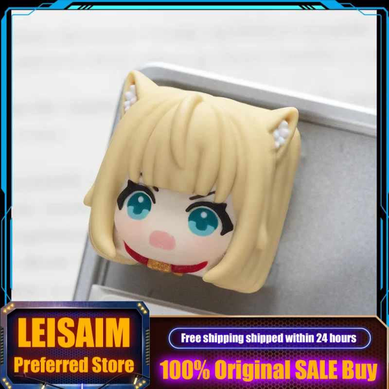 

Милые соевые бобы, порошок, кошачья девушка, колпачки для клавиш, механическая клавиатура, смола, 1 шт., игровая клавиатура для ПК, аксессуары, коллекция, подарочные колпачки для клавиш в стиле аниме