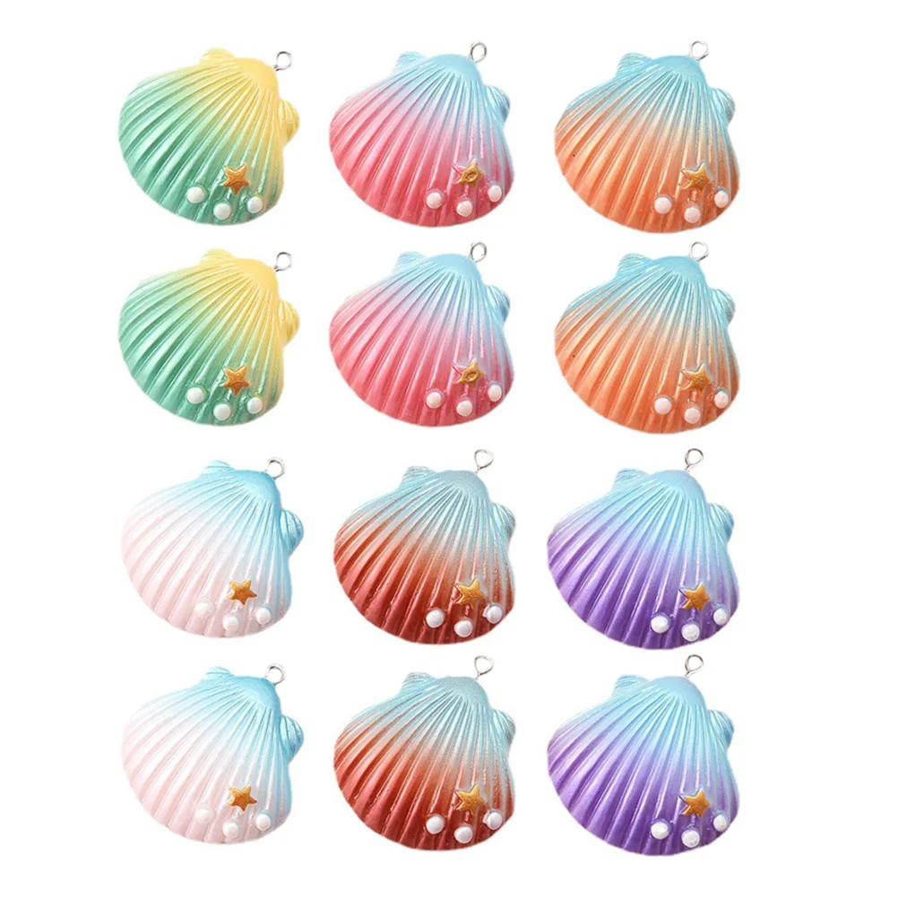 30Pcs Resin Shell Pendants DIY Jewelry Charms for Bracelet Necklace Earring Keychain Hanging Decorative Jewelry Supplies