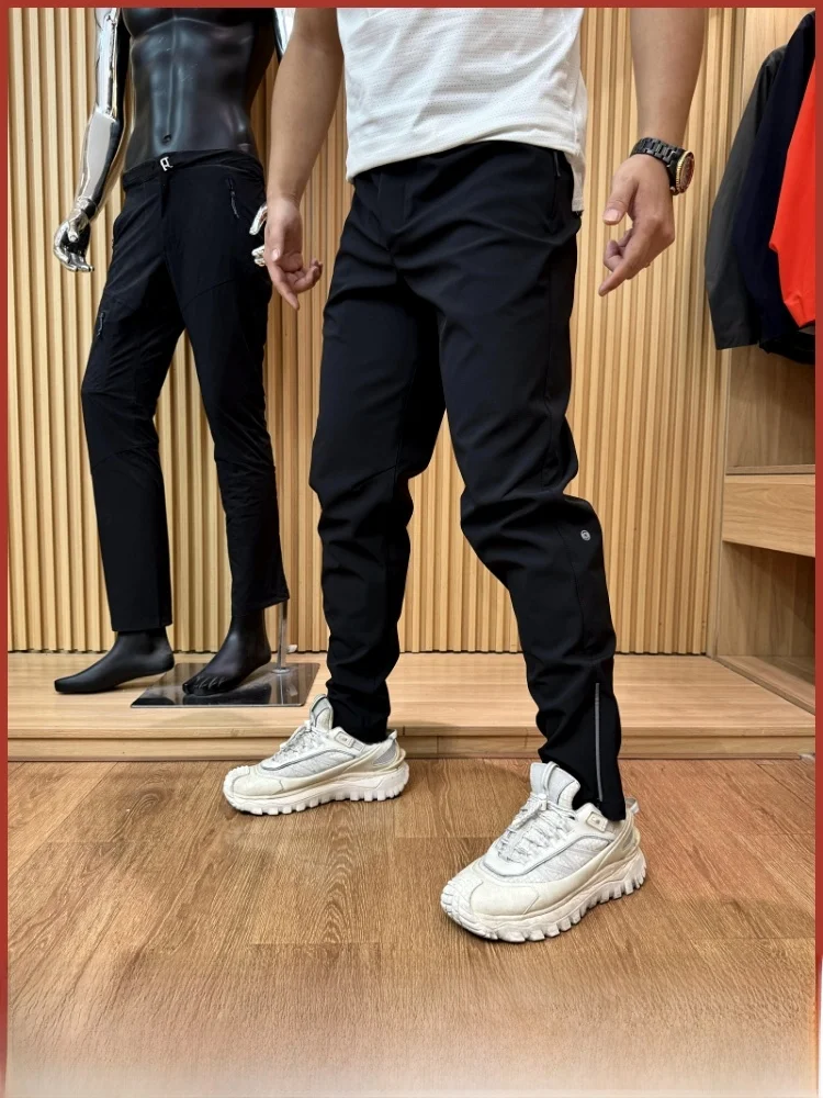

Мужские элитные уличные повседневные водонепроницаемые длинные брюки, осенне-зимние прямые брюки, свободные брюки, ветрозащитные универсальные брюки для отдыха