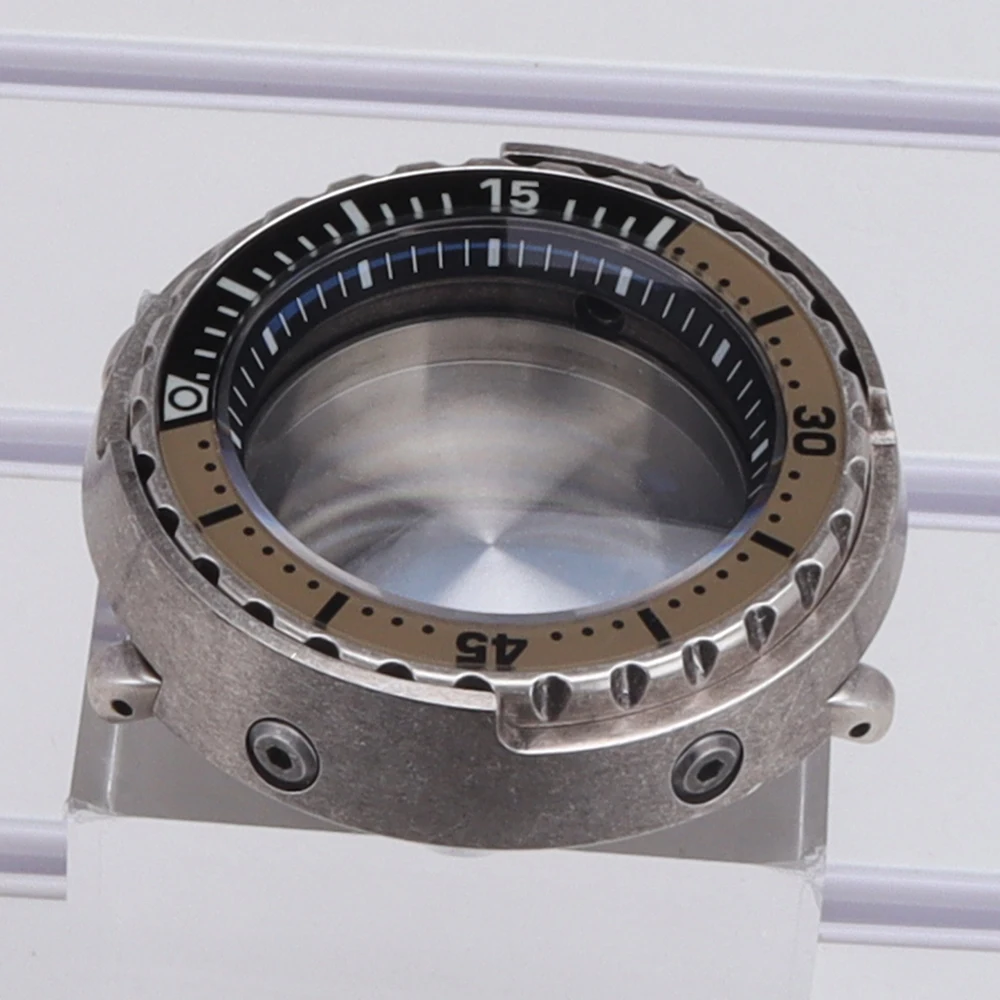 200M Tauchgehäuse 47mm Edelstahl C3 Leuchtend für Seiko NH35 NH36 NH34/38 Uhrwerk Tuna Canned SKX Mod Ersatzteile – Detail 6