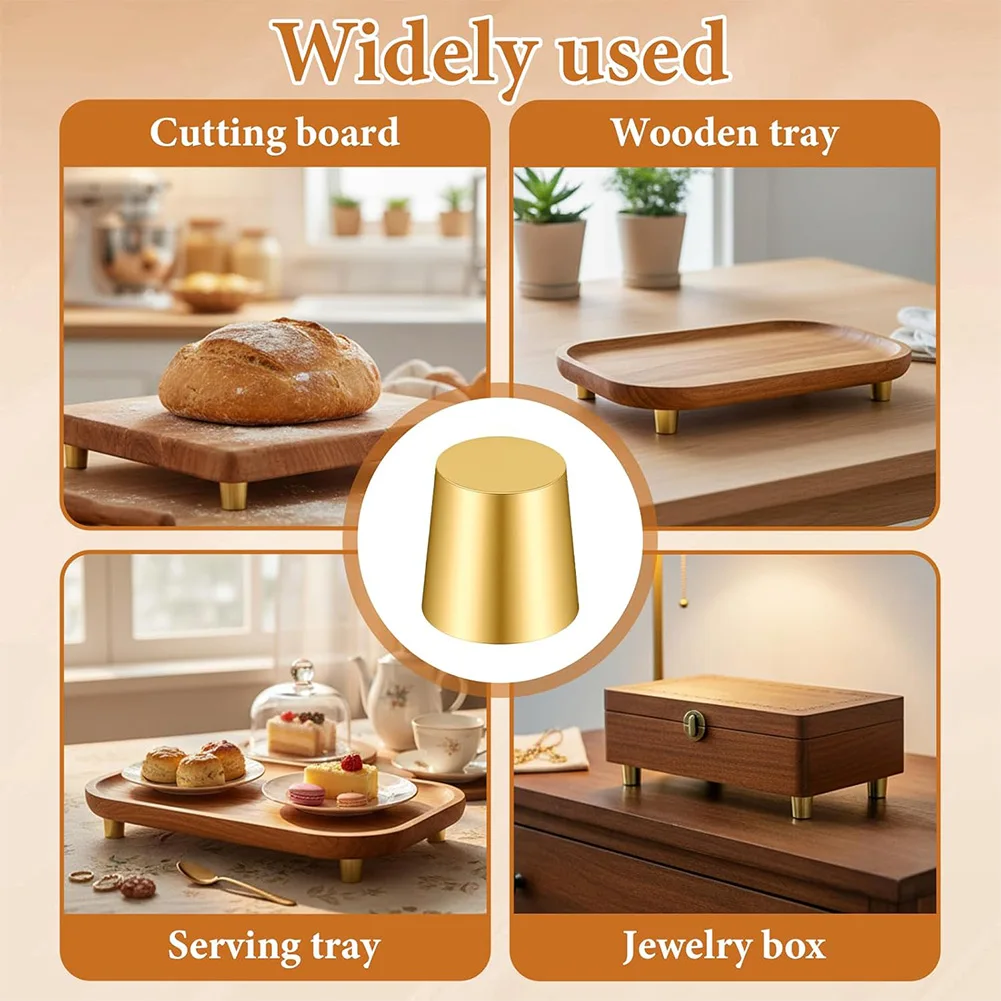 Non Slip Pads Brass Board Feet Secure Grip On Surfaces Installation Kit Included Screws And Washers For Cutting Boards