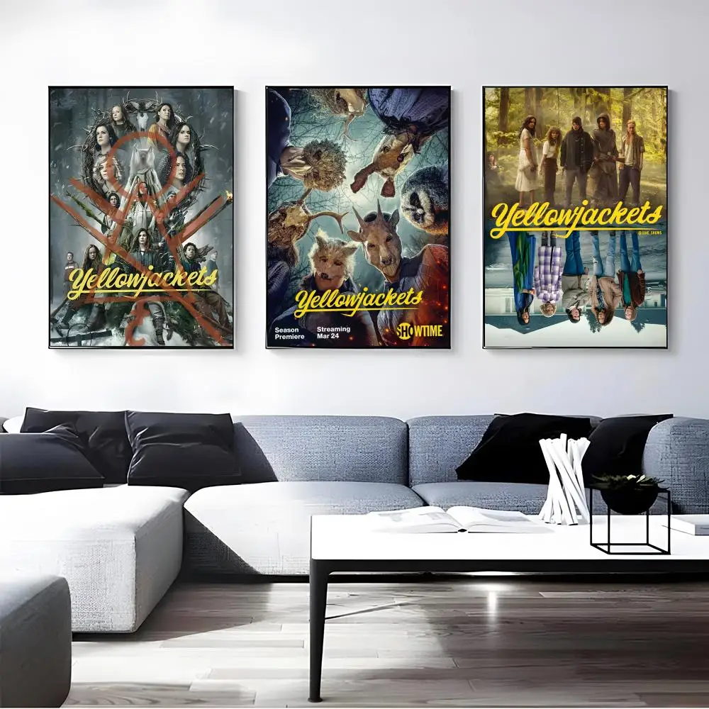 TV Series Yellowjackets Poster Self-adhesive Art Waterproof Paper Sticker Coffee House Bar Room Wall Decor