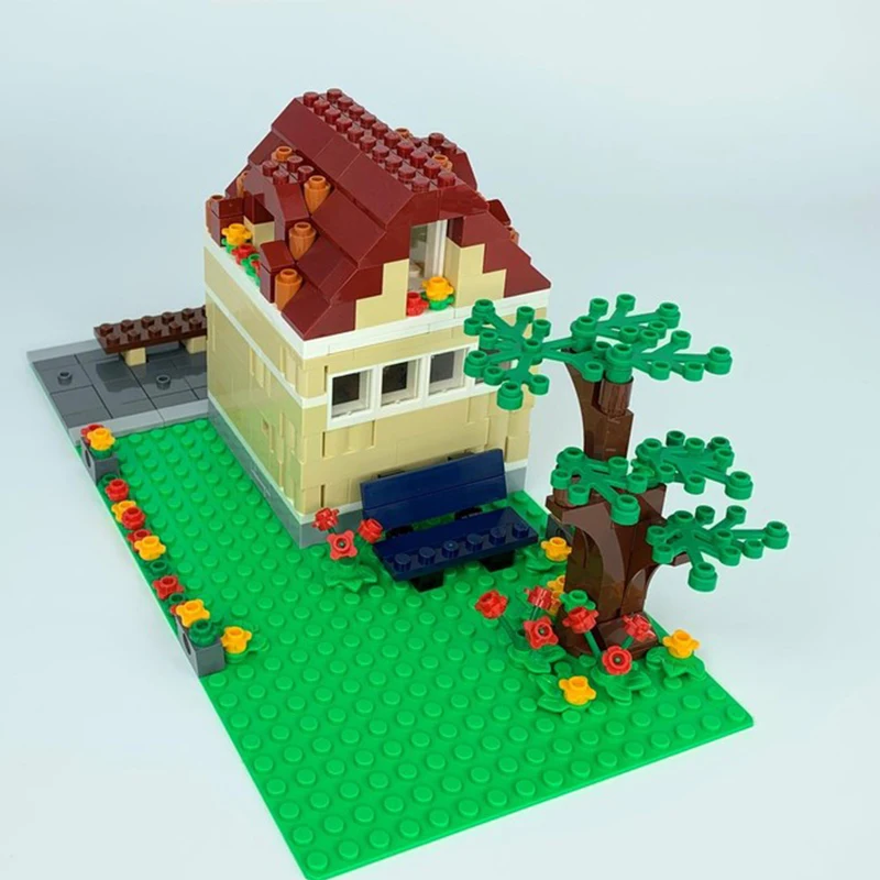 418pcs MOC All-Gender Toegankelijk Park Toilet Modulaire Gebouwen Bouwstenen Kerstcadeau Speelgoed om Geduld te ontwikkelen