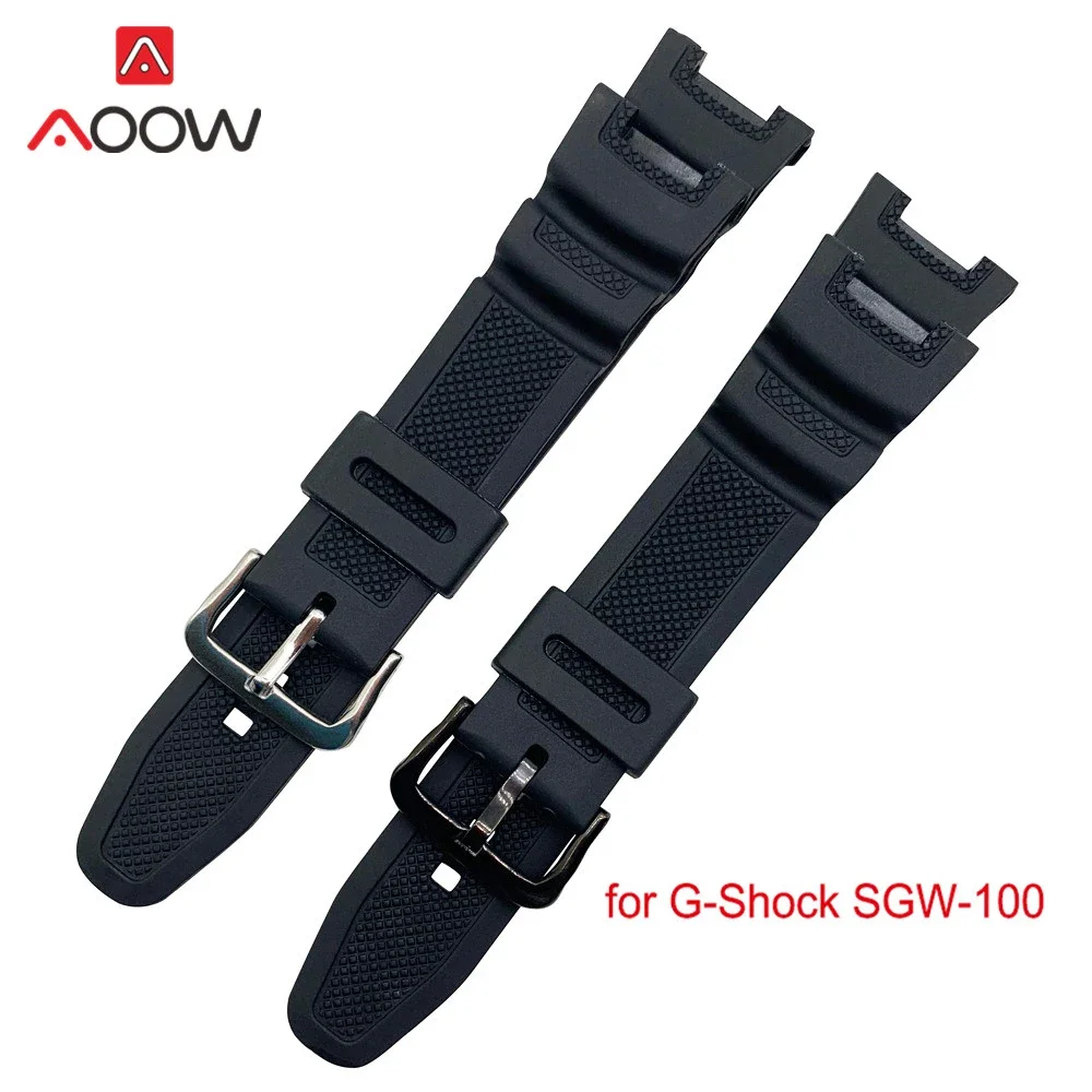 Silicone Strap Watchband for Casio G-shock SGW-100 SGW-200 Rubber Sport Waterproof Men Replace Band Bracelet Watch Accessories