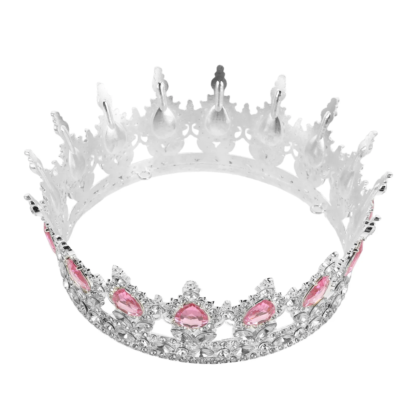 

Барочная свадебная корона с кристаллами и стразами в форме листьев, ретро-тиара для невесты, королевский головной убор из сплава для дня рождения