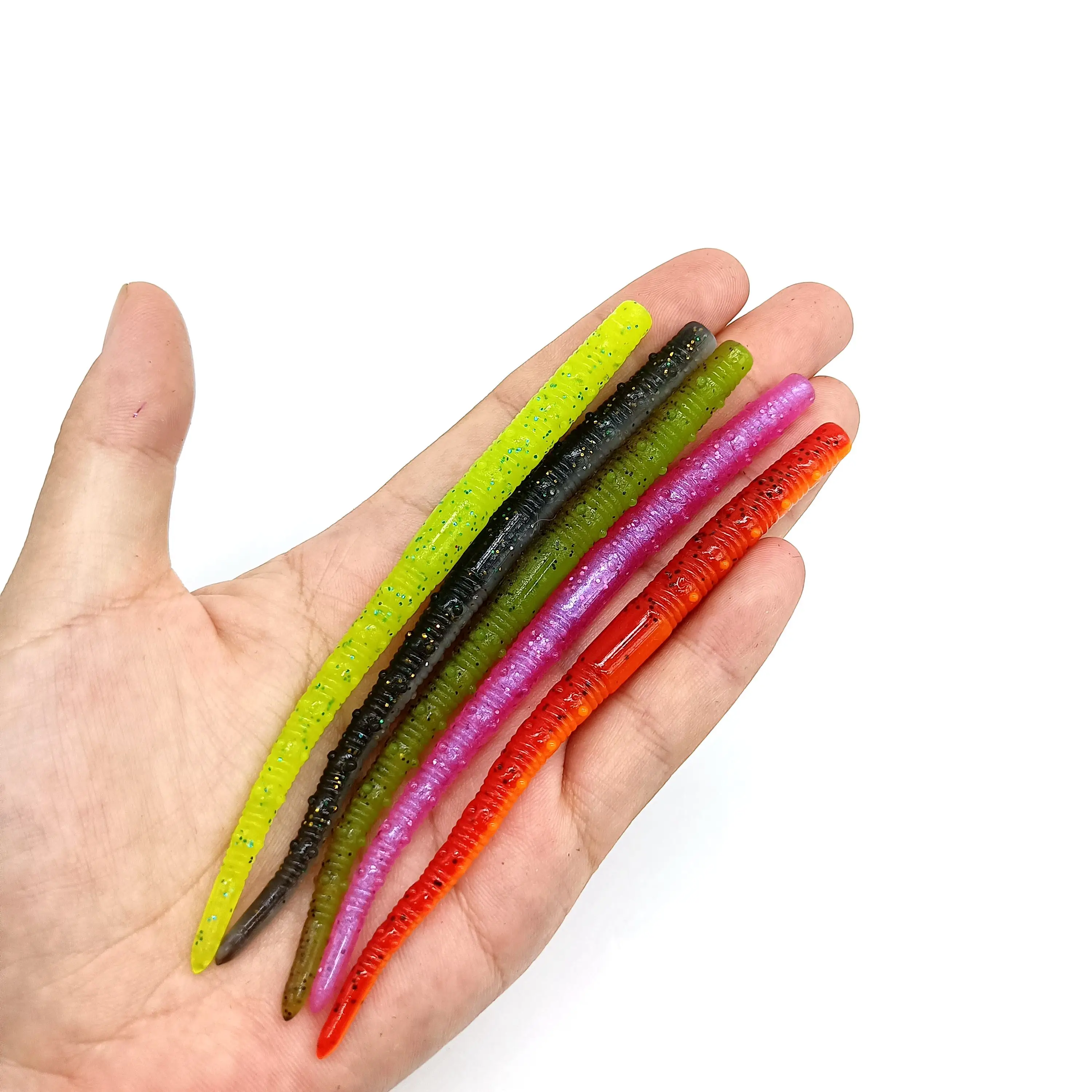 DUODUOYU 5PCS TPE Fishing Soft Lures 120mm 3.2g Artificial Worm Baits Silicone Fishing Lures crankbait Fishing Tackle