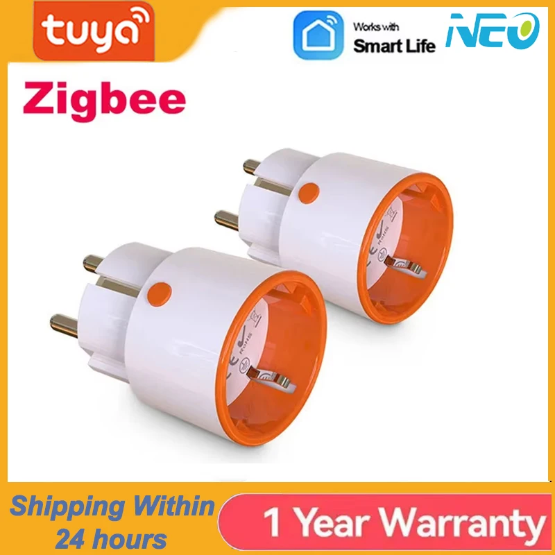 

Умная вилка Tuya Zigbee 3.0, розетка европейского стандарта, замок от детей, умная розетка с дистанционным управлением, работа с быстрой зарядкой Alexa Google Home