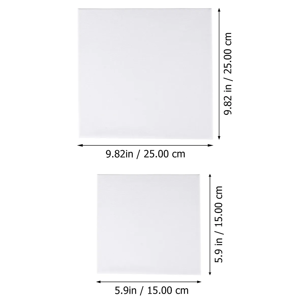 Cotton Oil Painting Canvas 4 Piece Square Stretched Panels Solid Wood Frames High Tension Natural Tone