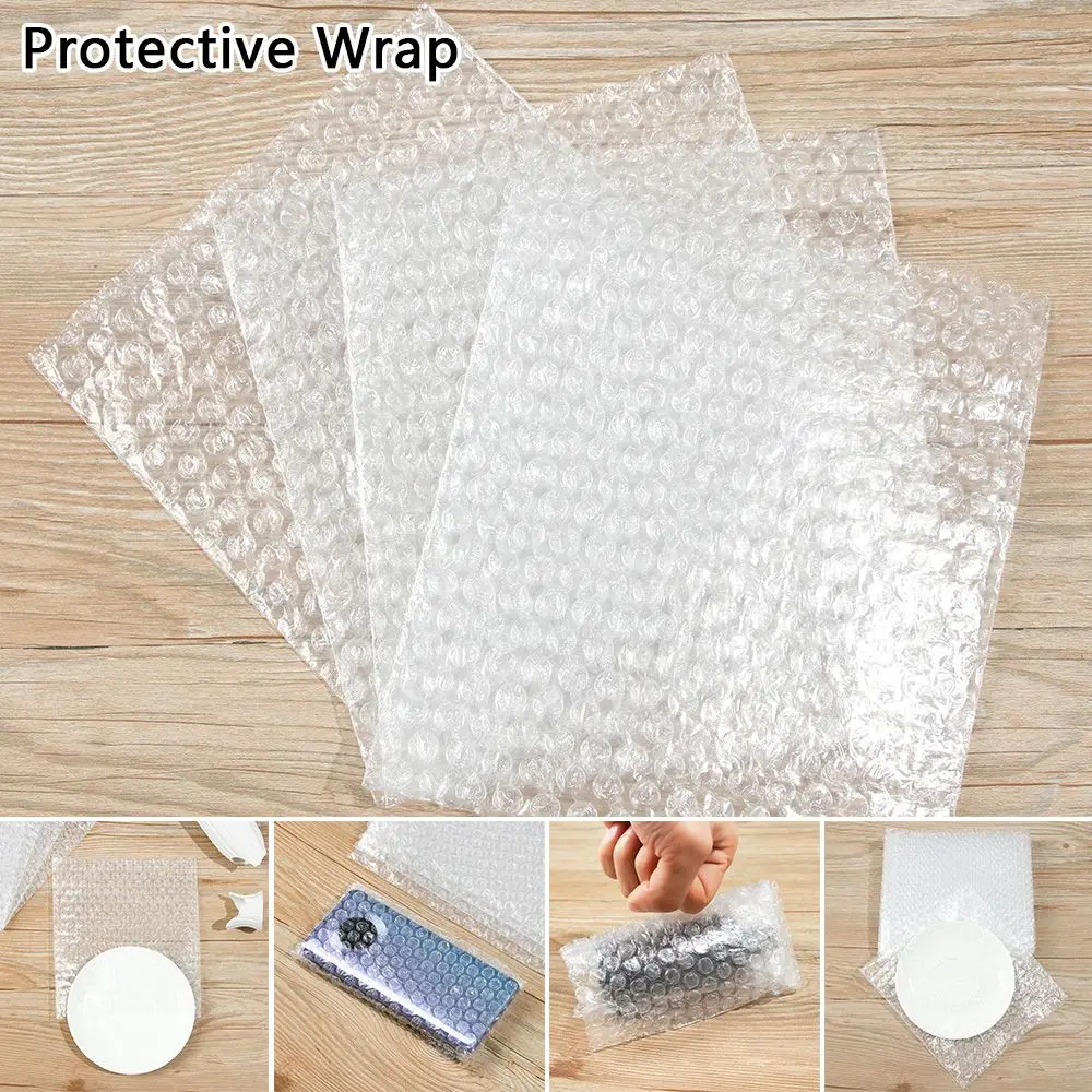 Envoltura protectora de plástico para embalaje, bolsas de espuma de burbujas blancas de polietileno transparente, con doble película de amortiguación, 50 piezas, 25x30mm