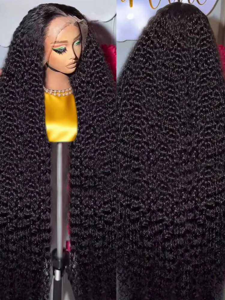 

300 High Density 40 46 Inch 13x6 Deep Wave Hd Lace Frontal Wigs Curly Human Hair Wigs Water Wave 13x4 Lace Front Wig For Women