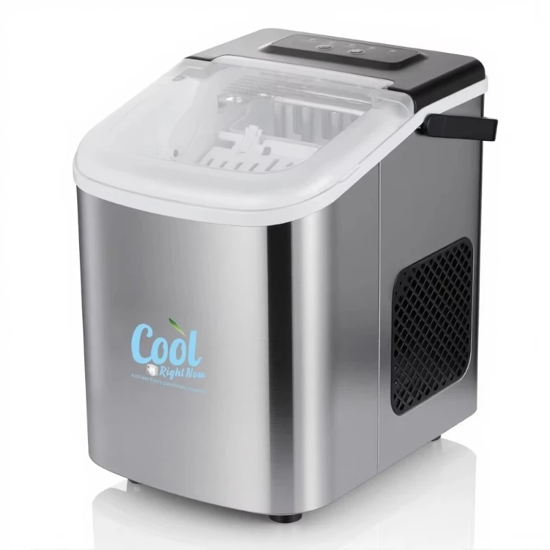 

Electric Ice Maker Home Office Use Portable Ice Maker Machine with Basket Scoop Countertop