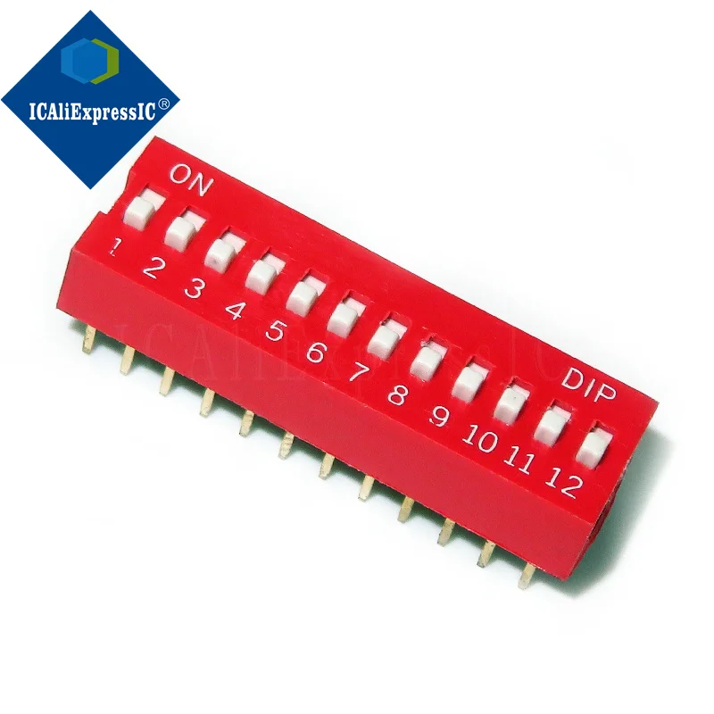 10piece Red DIP switch DS-12 (12 bits)