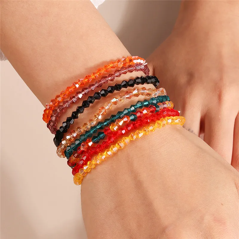 Böhmische handgemachte bunte Perlen Armband für Frauen niedlichen Sommer Strand Regenbogen Blume Armband Mädchen Boho Schmuck Großhandel – Detail 5
